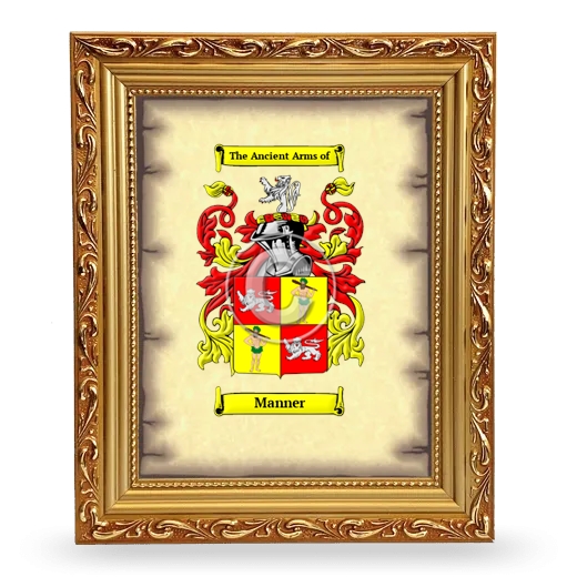 Manner Coat of Arms Framed - Gold