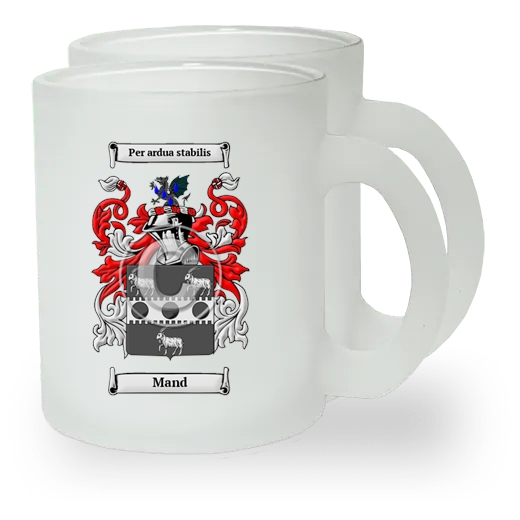 Mand Pair of Frosted Glass Mugs