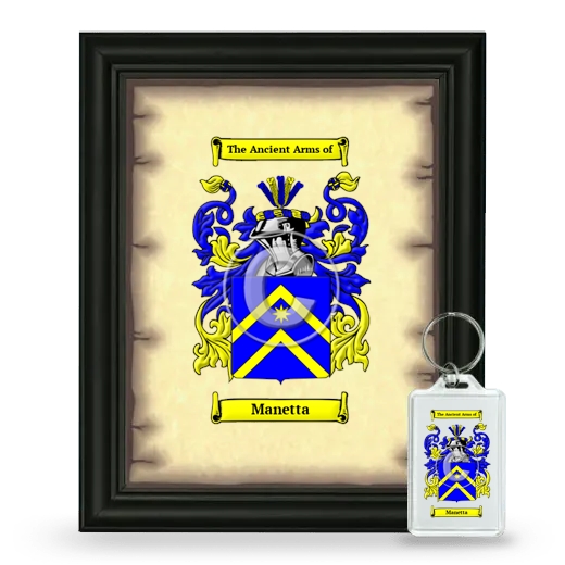 Manetta Framed Coat of Arms and Keychain - Black