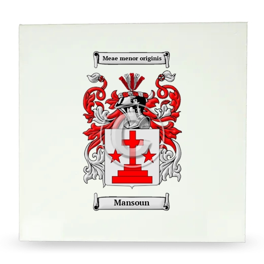 Mansoun Large Ceramic Tile with Coat of Arms