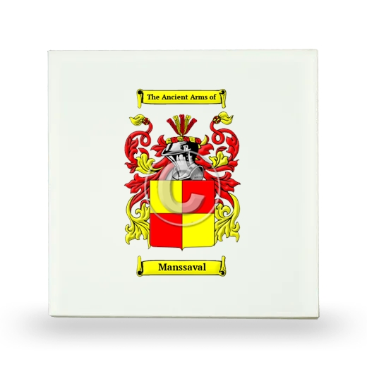 Manssaval Small Ceramic Tile with Coat of Arms