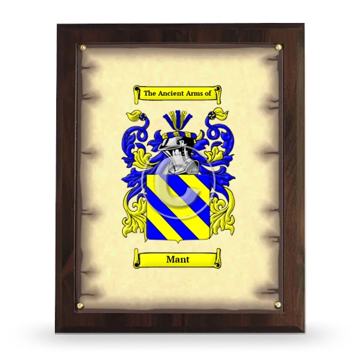 Mant Coat of Arms Plaque