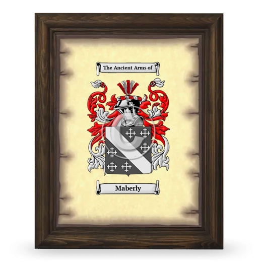 Maberly Coat of Arms Framed - Brown