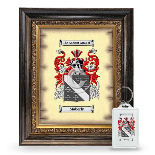 Maberly Framed Coat of Arms and Keychain - Heirloom