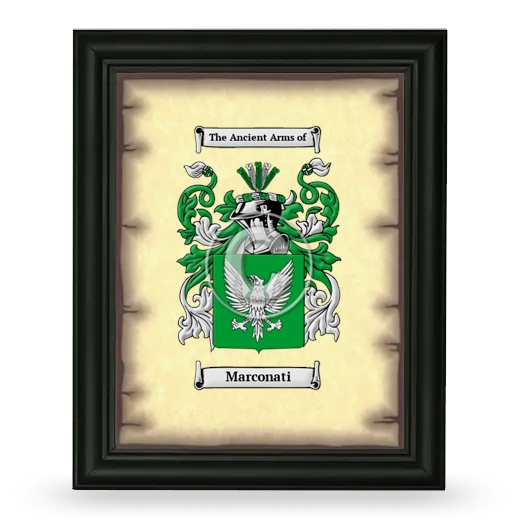 Marconati Coat of Arms Framed - Black