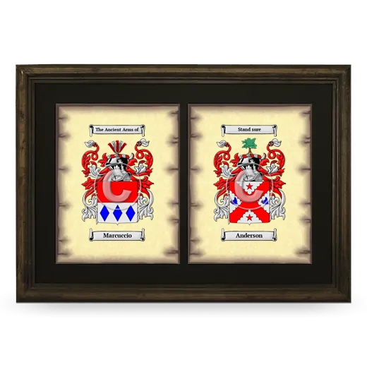 Double Coat of Arms Framed - Brown