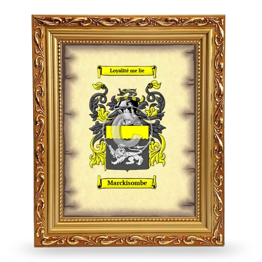 Marckisombe Coat of Arms Framed - Gold