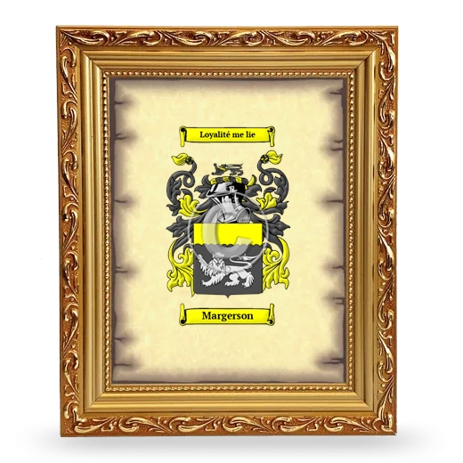 Margerson Coat of Arms Framed - Gold