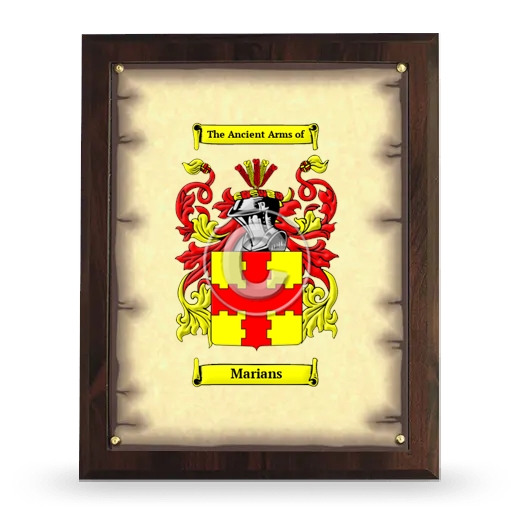 Marians Coat of Arms Plaque