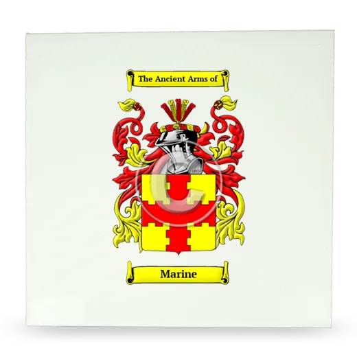 Marine Large Ceramic Tile with Coat of Arms