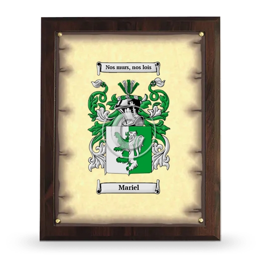 Mariel Coat of Arms Plaque