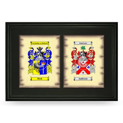 Double Coat of Arms Framed - Black