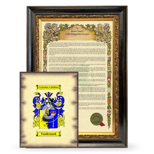 Vandermark Framed History and Coat of Arms Print - Heirloom