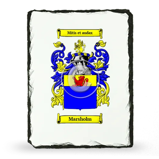 Marsholm Coat of Arms Slate