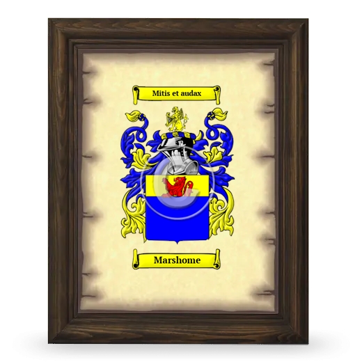 Marshome Coat of Arms Framed - Brown