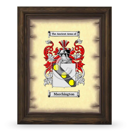 Marchington Coat of Arms Framed - Brown