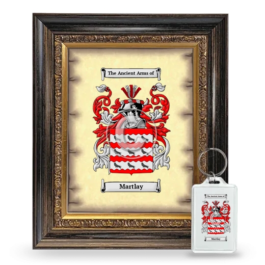 Martlay Framed Coat of Arms and Keychain - Heirloom