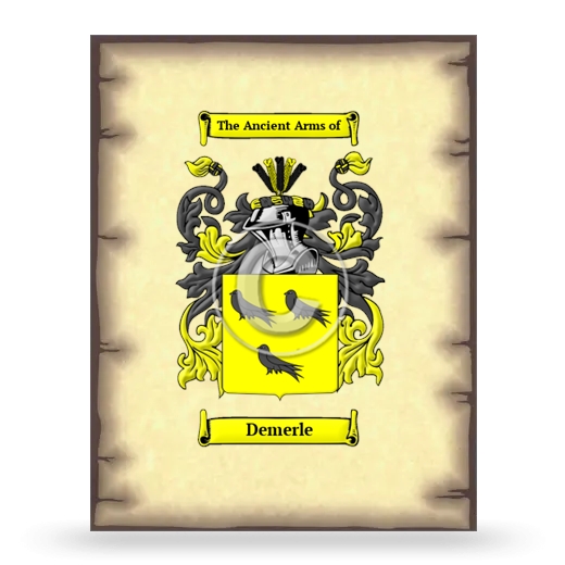 Demerle Coat of Arms Print