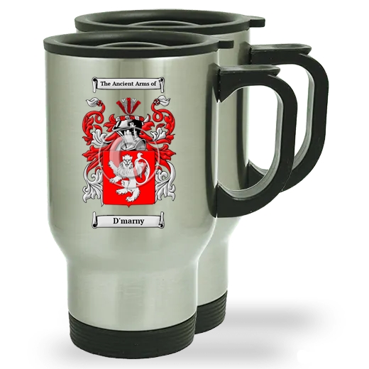 D'marny Pair of Steel Travel Mugs