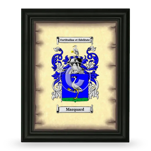 Marquard Coat of Arms Framed - Black