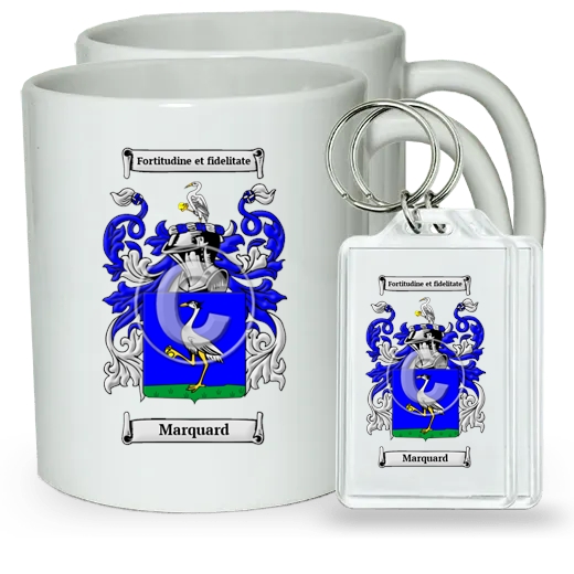 Marquard Pair of Coffee Mugs and Pair of Keychains