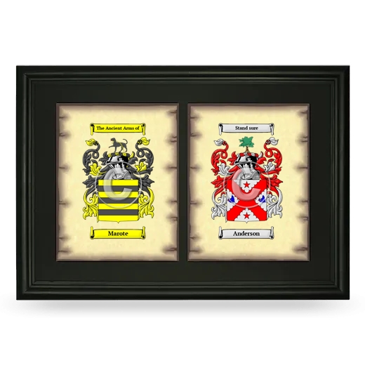 Double Coat of Arms Framed - Black