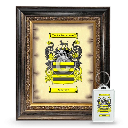 Merrett Framed Coat of Arms and Keychain - Heirloom