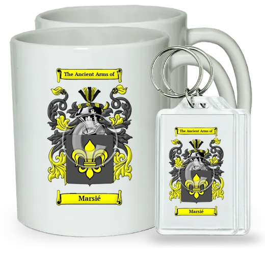 Marsié Pair of Coffee Mugs and Pair of Keychains