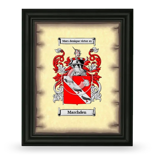 Marchden Coat of Arms Framed - Black
