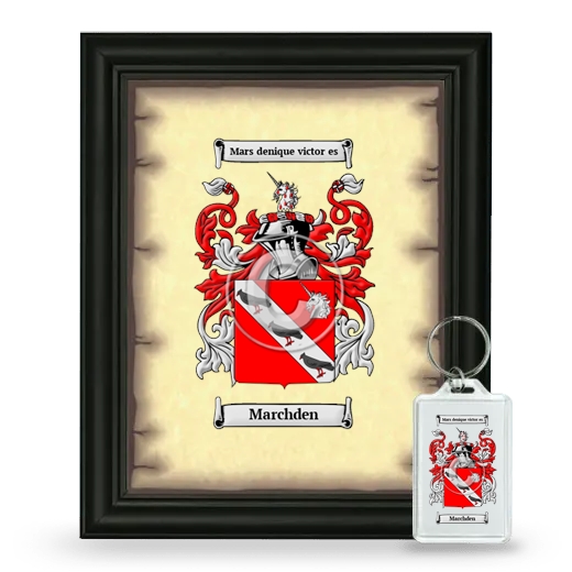 Marchden Framed Coat of Arms and Keychain - Black