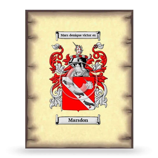 Marsdon Coat of Arms Print