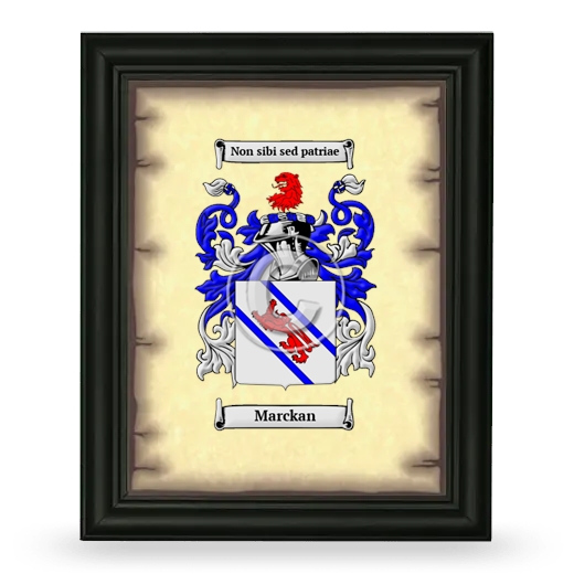 Marckan Coat of Arms Framed - Black