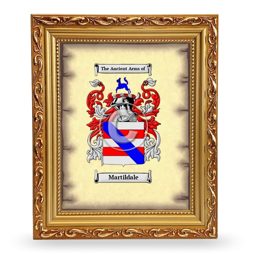 Martildale Coat of Arms Framed - Gold
