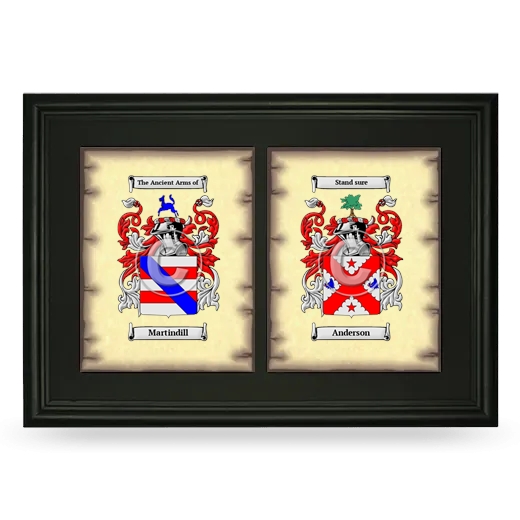 Double Coat of Arms Framed - Black