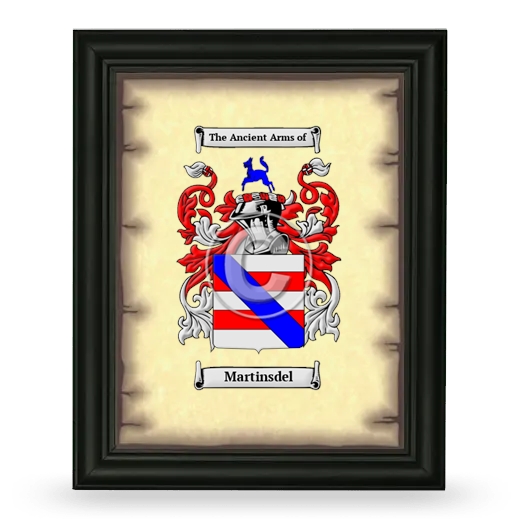 Martinsdel Coat of Arms Framed - Black