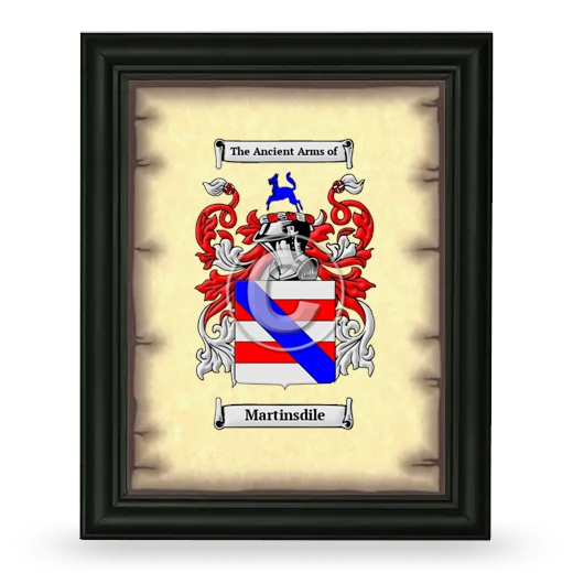 Martinsdile Coat of Arms Framed - Black