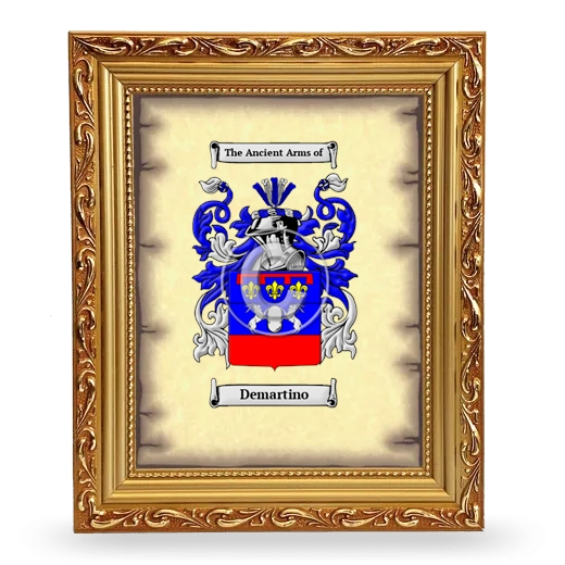 Demartino Coat of Arms Framed - Gold