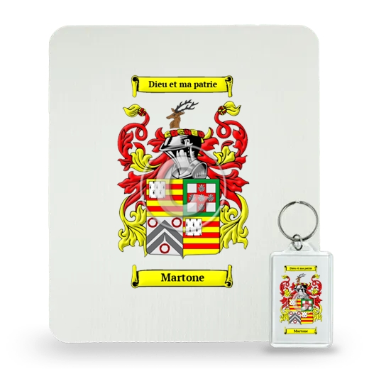 Martone Mouse Pad and Keychain Combo Package