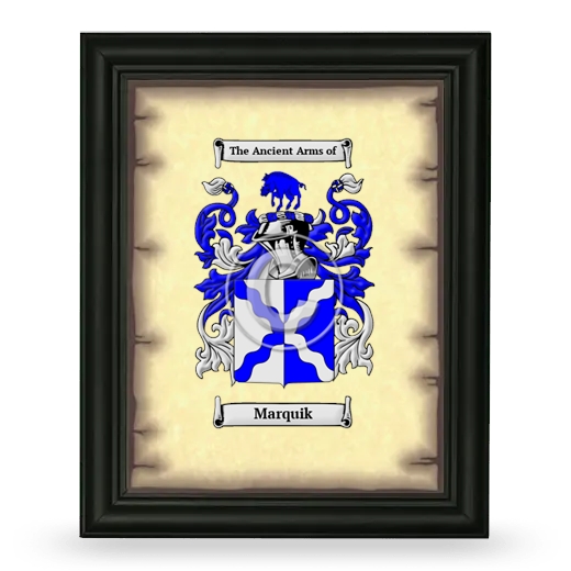 Marquik Coat of Arms Framed - Black