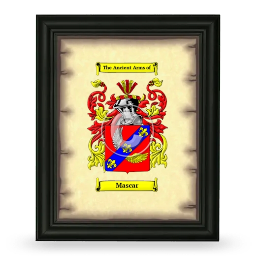 Mascar Coat of Arms Framed - Black