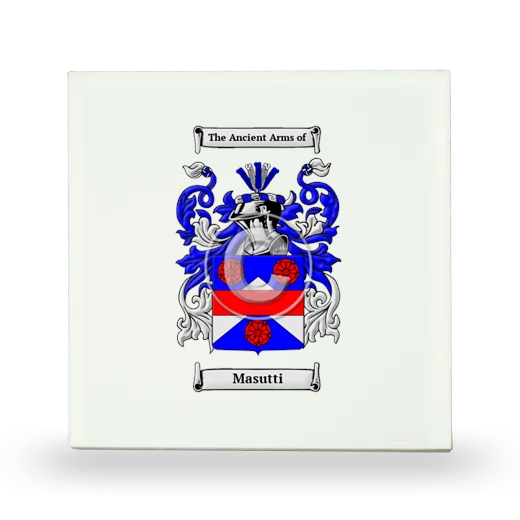 Masutti Small Ceramic Tile with Coat of Arms