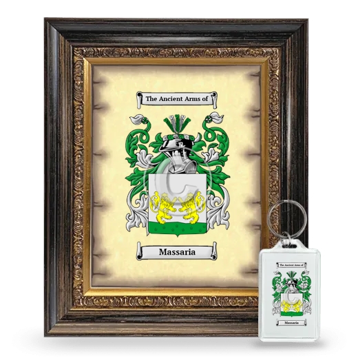 Massaria Framed Coat of Arms and Keychain - Heirloom