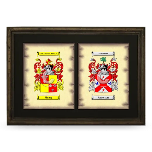 Double Coat of Arms Framed - Brown