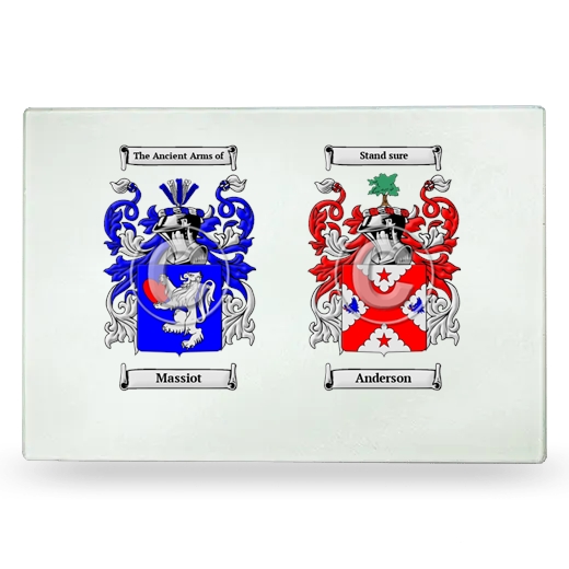 Double Coat of Arms Glass Cutting Board