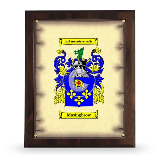 Masingbrow Coat of Arms Plaque