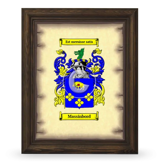 Massinbord Coat of Arms Framed - Brown