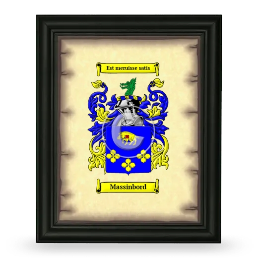 Massinbord Coat of Arms Framed - Black