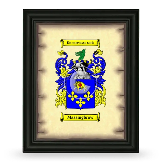 Massingbrow Coat of Arms Framed - Black