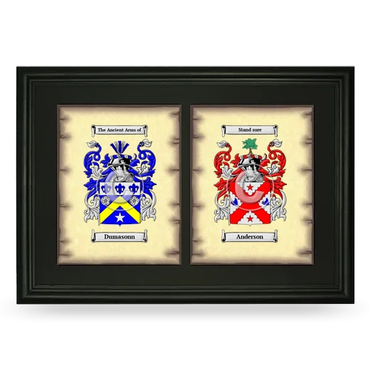 Double Coat of Arms Framed - Black