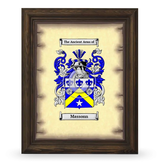 Massonn Coat of Arms Framed - Brown